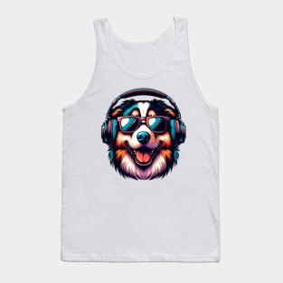 Tornjak Smiling DJ in Vibrant Japanese Art Style Tank Top